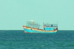 The boat which arrived off Broome yesterday. By Paul Bell