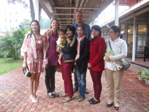 Thuc Vy, Tran Thi Nga, Me Nam, Phuong Thao and Le Thi Cong Nhan with Sweden Embassy.