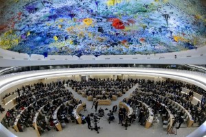 The 22nd session of the U.N. Human Rights Council meets in Geneva on Feb. 25, 2013.  AFP