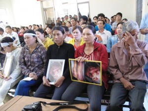 Victim's family at the court