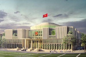 The parliament building in capital city of Hanoi