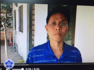 Mr. Nguyen Van Phuong three days after being released (Photo taken from video interview)