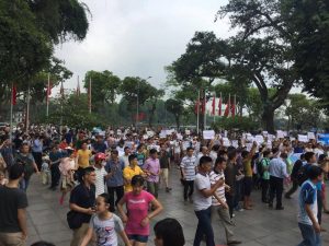 Environmental demonstration in Hanoi on May 1 to protest Taiwanese Formosa