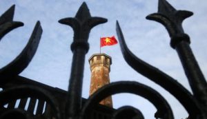 (Reuters/Kham)A Vietnamese national flag is seen at the Flag Tower of Hanoi in Hanoi, November 13, 2014.