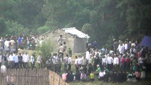 Police destroying a Protestant church of ethnic minority in northern Vietnam 