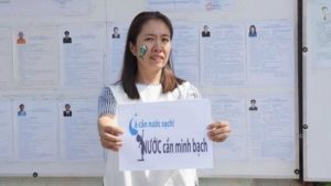 Blogger Mẹ Nấm với khẩu hiệu về thảm họa cá chết