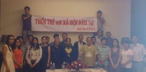 Participants of a workshop on civil society in Vung Tau on Oct 8 before being suppressed by local police