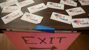 Many US states design their own stickers to hand out after voters cast a ballot