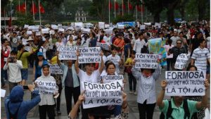 Đã từng xảy ra các vụ biểu tình chống Formosa ở Việt Nam (ảnh chụp ngày 1/5/2016 ở Hà Nội) 