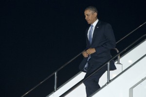 President Obama as he arrives at Haneda International Airport in Tokyo on Wednesday. Associated Press