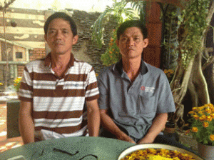 Huynh Anh Tri (R) with his brother Huynh Anh Tu in an undated photo. Photo courtesy of an RFA listener.