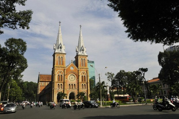 Notre Dame Cathedral in Ho Chi Minh City, Vietnam, March 23, 2011. Hemis.fr
