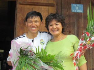 Mr. Nhat was welcomed by labor activist Tran Thi Nga upon his release on Aug. 27