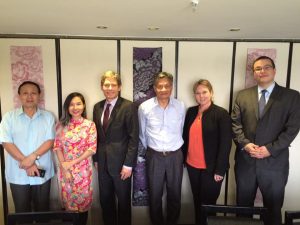 Mr. Nguyen Quang A (third from right) at a meeting with U.S. Assistant Secretary for Democracy, Human Rights, and Labor Tom Malinowski in Hanoi in May 2016