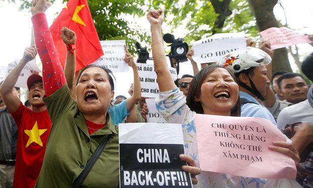 Vietnam’s communist authorities have clamped down on such protests before, fearing they could stir dissent. Photograph: Luong Thai Linh/EPA